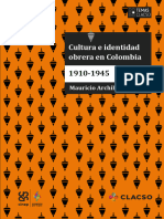 Archila, M. Cultura e Identidad Obrera en Colombia, 1910-1945