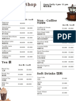 Coffe Shop Update Menu