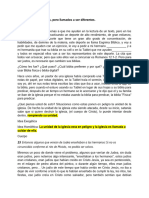 Mensaje La Unidad de La Iglesia en Peligro