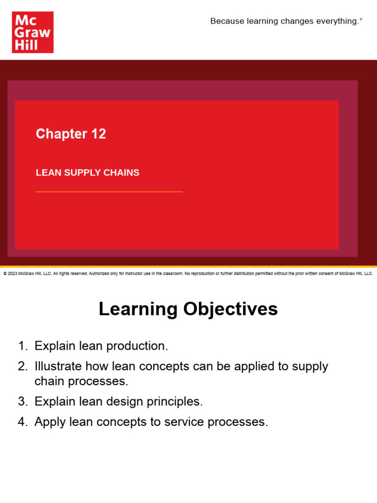Ch12s Lean | PDF | Lean Manufacturing | Supply Chain