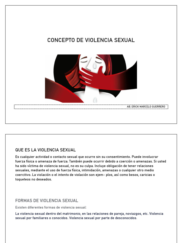 CONCEPTO DE VIOLENCIA SEXUAL | PDF | Violación | Violencia sexual