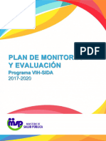 PlanMonitoreoEvaluacionProgramaVIH SIDA2017 2020