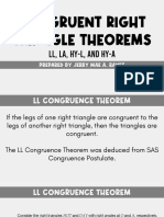 Congruence Theorems For Right Triangles