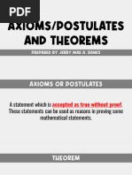 Axioms and Postulates