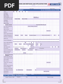 Addendum Form HDFC