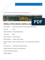 KEPALA TATA USAHA - KEPALA ADMINISTRASI - EPC (Engineering, Procurement, Contruction)