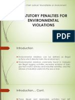 Statutory Penalties 4 For Environmental Violations