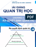 UFM - VI - Chương 4 - Ra Quyết Định