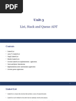 List, Statck and Queue ADT