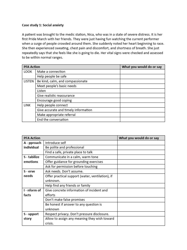 Case Pfa Pdf Body Language Nonverbal Communication