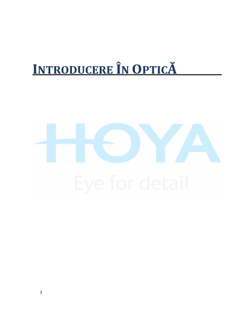 Introducere in Optica | PDF