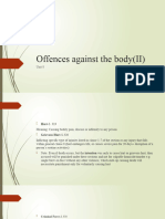 Unit 8-Offences Against The Body (II)
