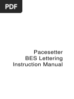 Brother/Pacesetter BES Lettering Manual 