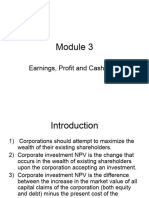 Earnings, Profit and Cash Flow