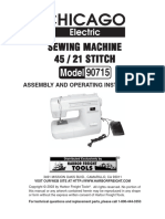 Chicago Electric 90715 Sewing Machine Instruction Manual