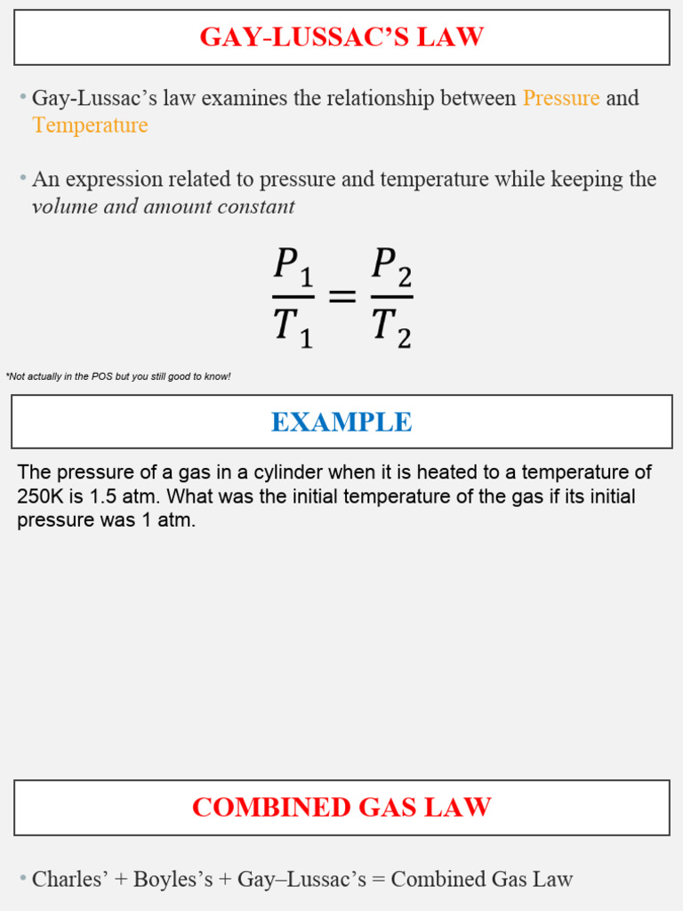 Lesson 29 - Other Gas Laws 2 | PDF | Gases | Mole (Unit)