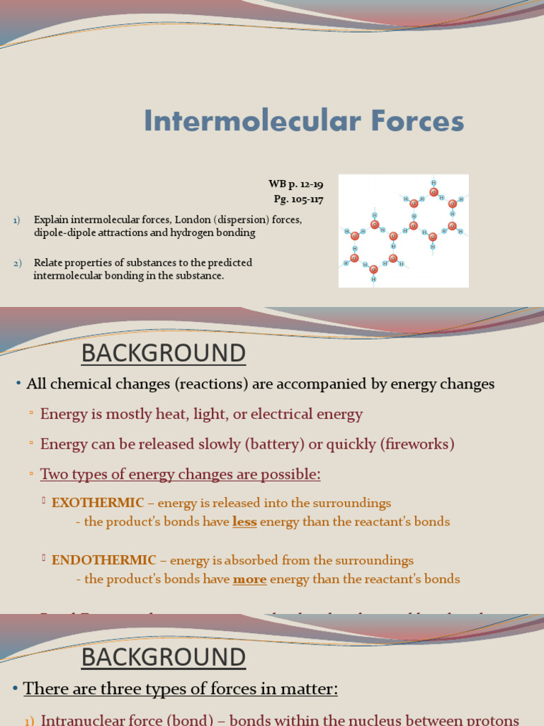 Understanding Intermolecular Forces | PDF | Chemical Bond ...