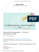 Receivable Management - Financial Management MCQ - Learn Cram