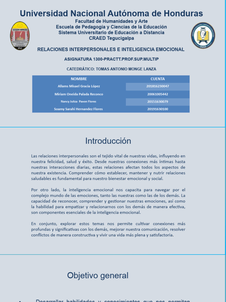 Relaciones Interpersonales y Inteligencia Emocional | PDF | Las ...