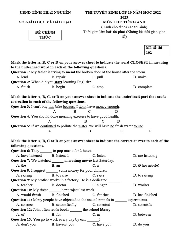 Th i nguy n youtube lets learn english now pdf