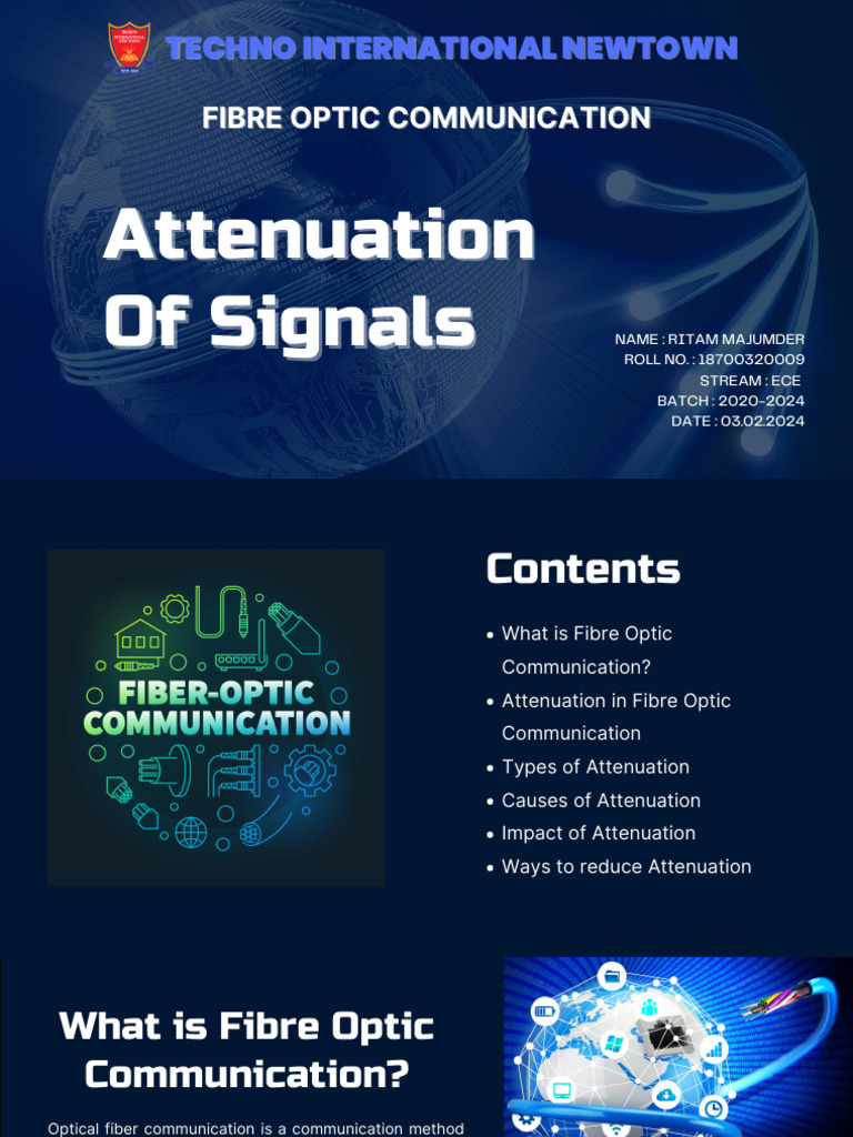 Attenuation of Signals in Fiber Optic Communication PDF Attenuation