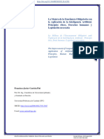 La Mejora de La Enseñanza Obligatoria Con La Aplicación de La Inteligencia Artificial. Principios Éticos, Derechos Humanos y Legislación Necesaria