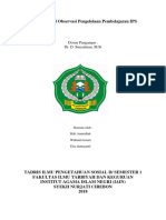 Laporan Hasil Observasi Pengelolaan Pembelajaran IPS