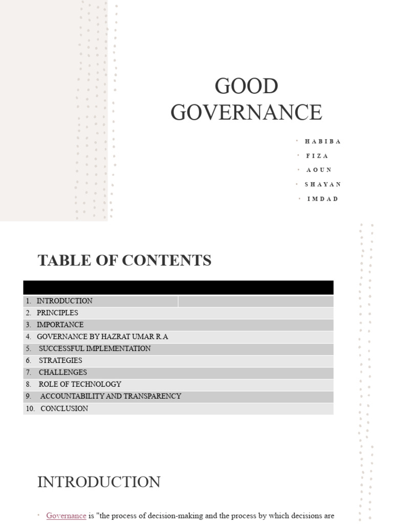 Principles of Good Governance Explained | PDF | Governance | Good ...