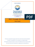 PECS Example SLD Dyslexia Dysgraphia Dyscalculia Report - 1 - M 16857773