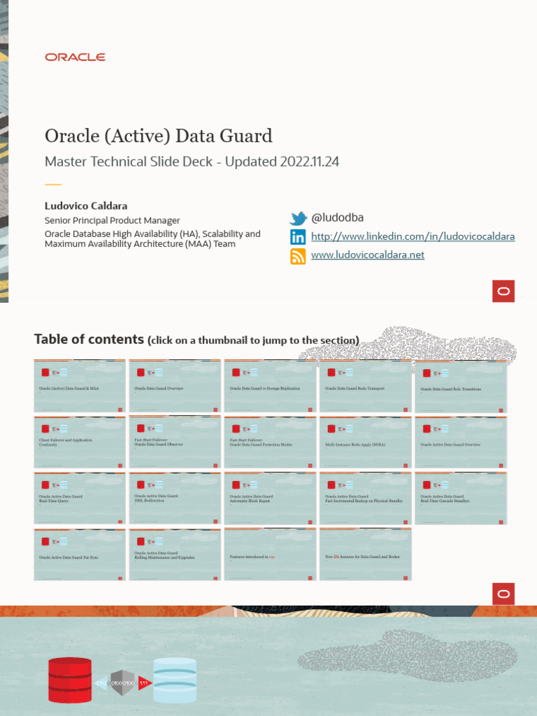 Active Data Guard 21c Master Technical | PDF | Databases | Computer Data