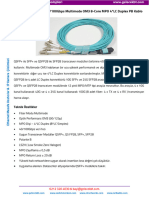 40/100Gbps Multimode OM3 8-Core MPO To 4 LC Duplex GelecekBT