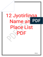 12 Jyotirlinga Name and Place List PDF