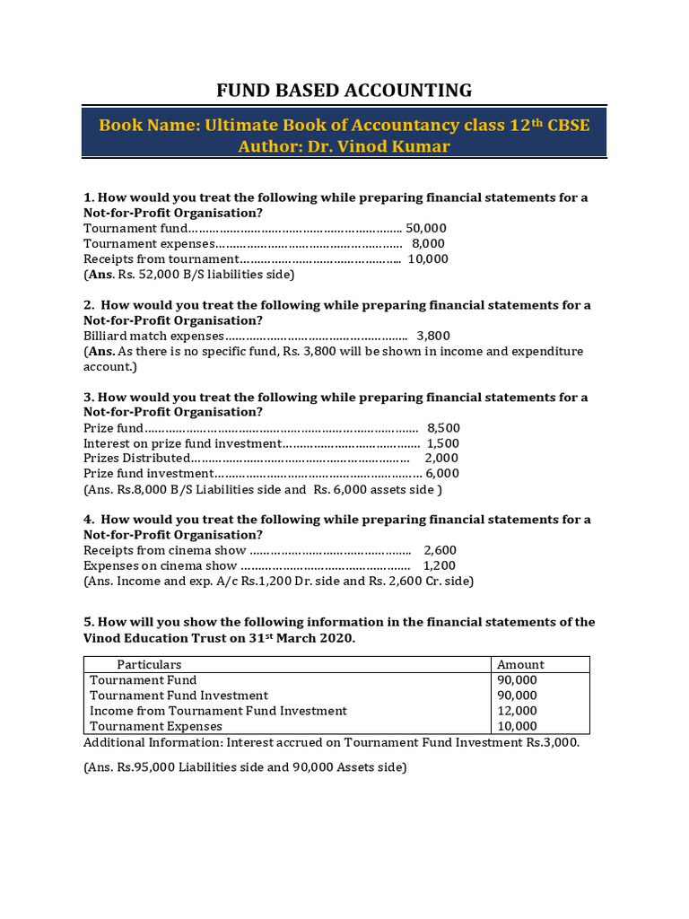 Fund-Based Accounting for NPOs | PDF | Expense | Accounting