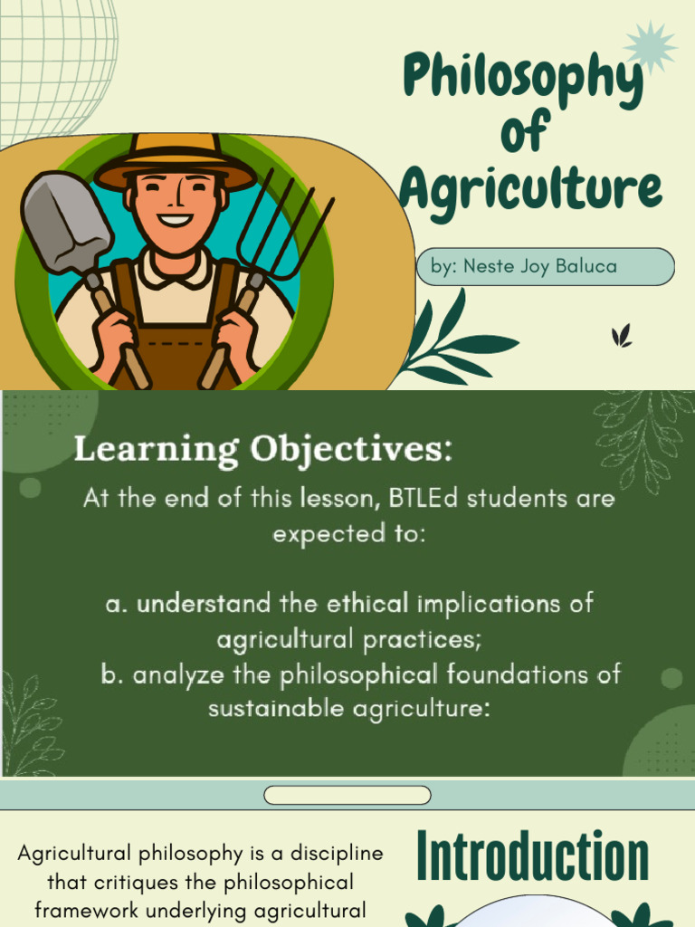 Agricultural Philosophy Overview | PDF | Agriculture | Sustainability
