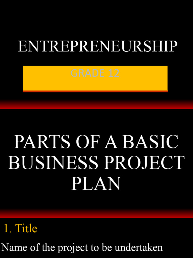 Parts of A Basic Project Plan | PDF