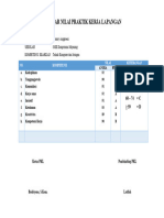 Daftar Nilai Praktik Kerja Lapangan TKJ