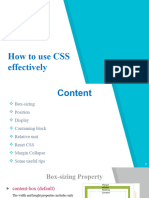 How To Use CSS Effectively