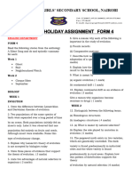 Form 4 Compiled April Holiday Homework