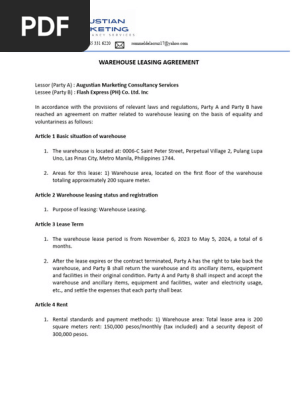 Warehouse Leasing Agreement_Flash Express