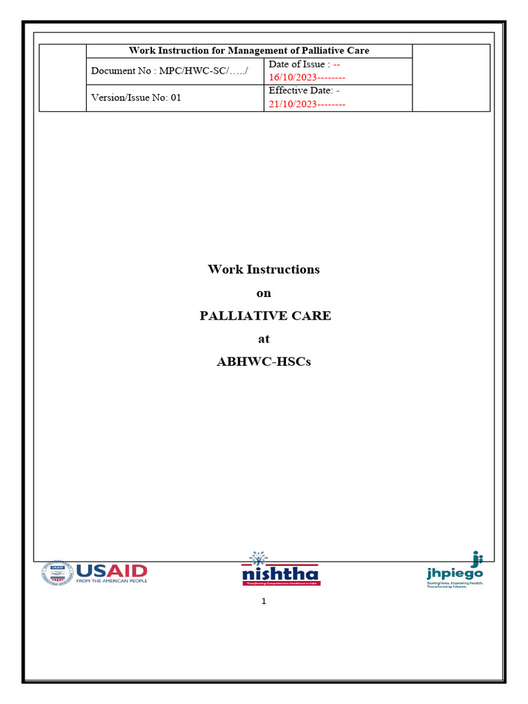 Palliative Care Management Guidelines | PDF | Palliative Care | End Of ...
