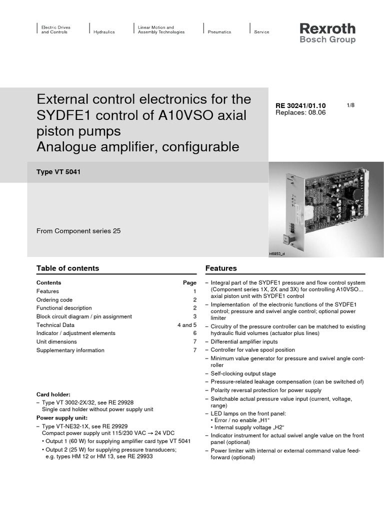 VT 5041 Amplifier Card Manual | PDF | Amplifier | Power Supply