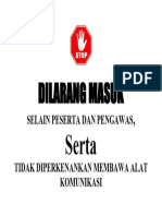 Label Pintu (Dilarang Masuk)