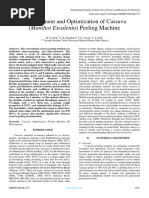 Development and Optimization of Cassava (Manihot Esculenta) Peeling Machine