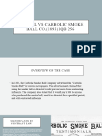 Carlill Vs Carbolic Smoke Ball Co