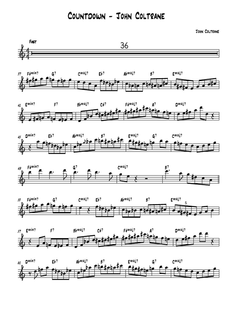 Countdown - John Coltrane (BB) | PDF