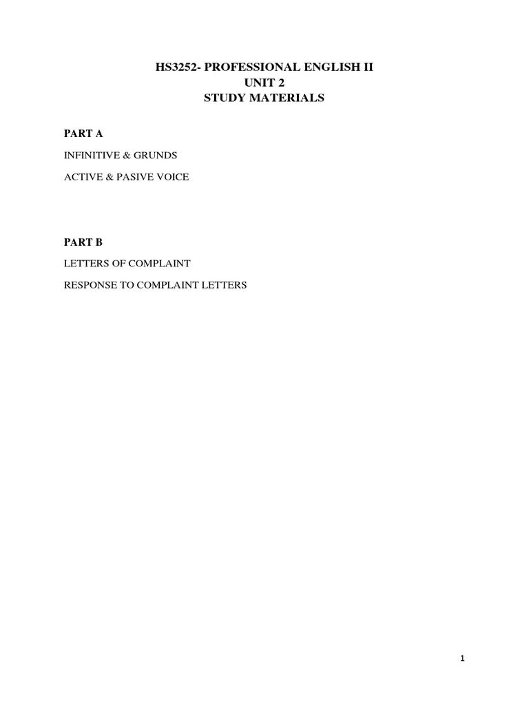 Unit 2material hs3252 professional english ii pdf verb