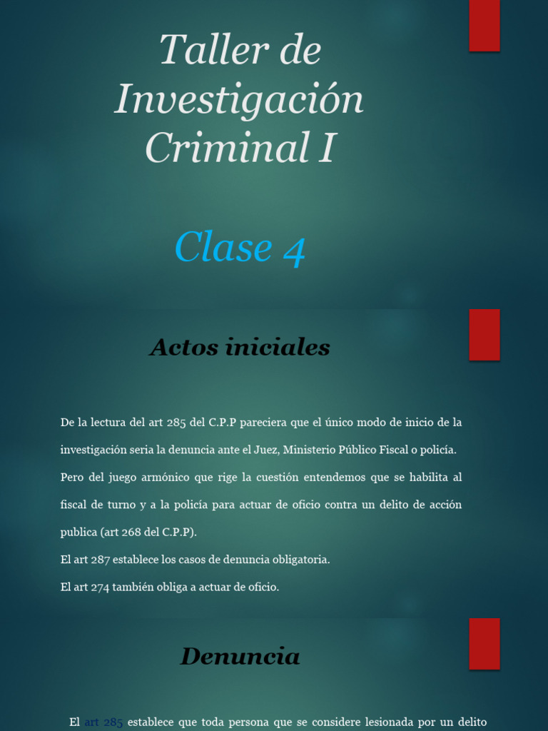Filminas Clase 4 | PDF | Fiscal | Policía