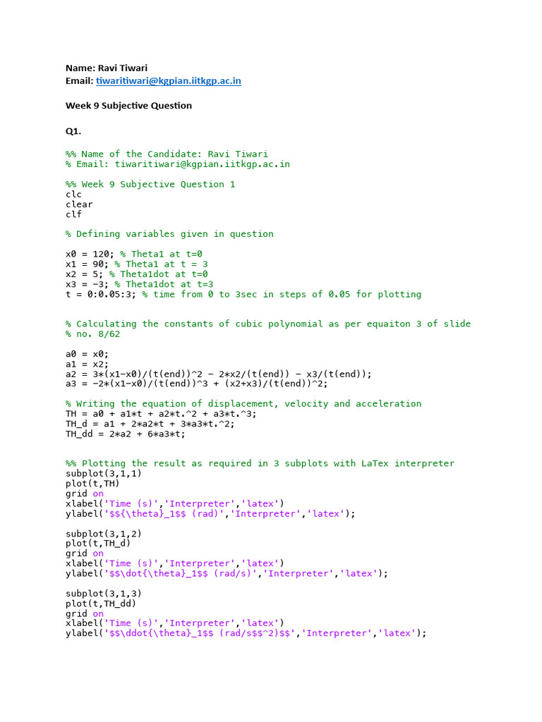 MATLAB Code | PDF