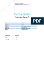 43.5 Electric Circuits CIE IGCSE Physics Ext Theory QP