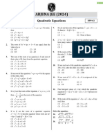 Quadratic Equations - DPP 02 - Arjuna JEE 2024